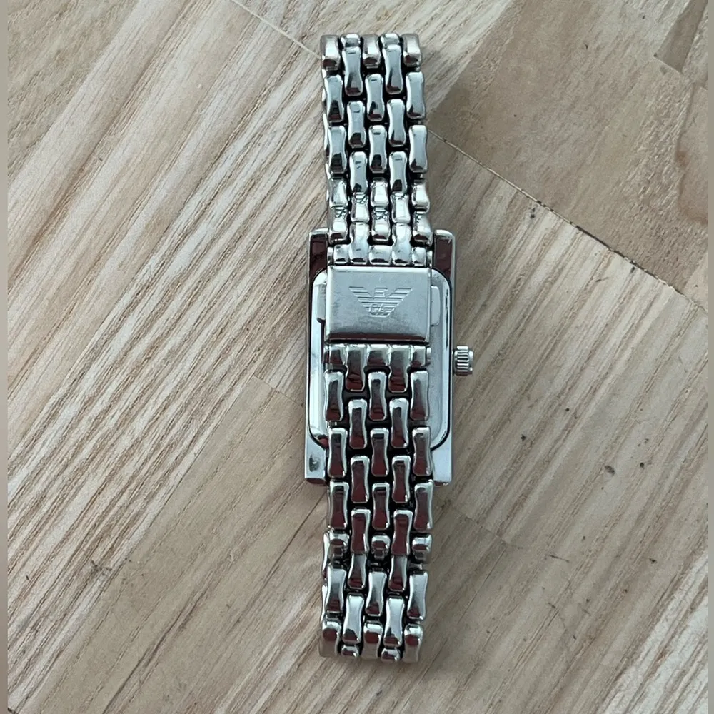 Emporio Armani Vintage Ladies Watch Solid Stainless Bracelet Case Black Dial - Image 13