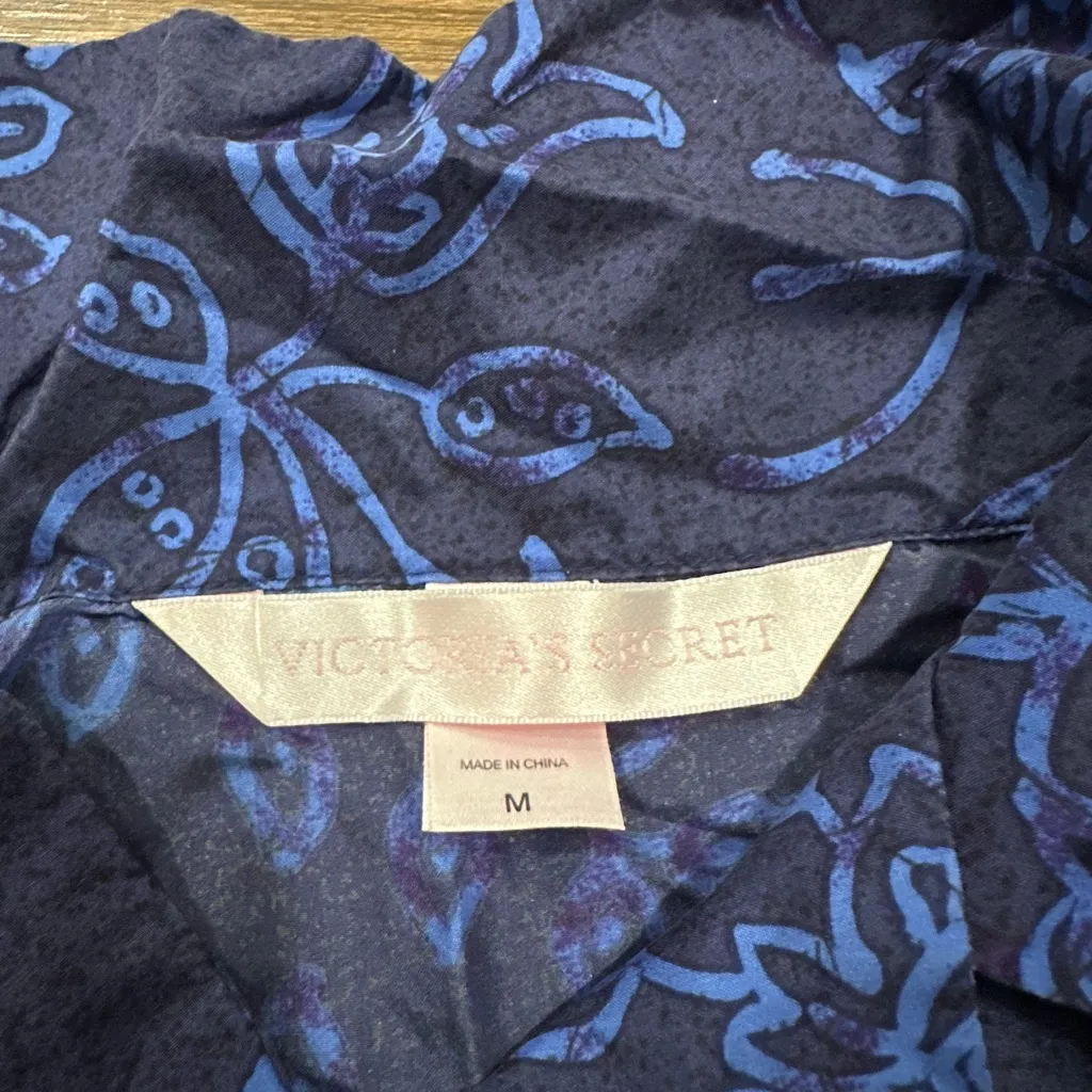 Victoria’s Secret vintage 1999 100% silk sleep top size medium blue style 2213 - Image 3