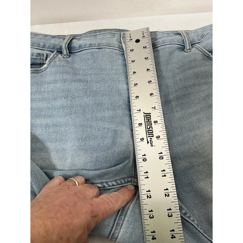 Womans Old Navy Stretch Lite Blue Jeans Size 20 Super Skinny Frayed Hem 0149/F-4 - Image 7