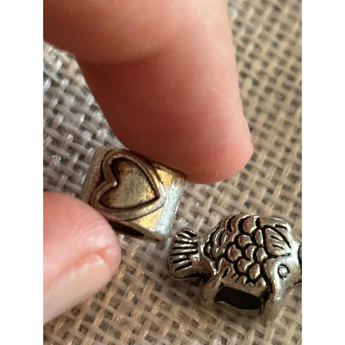 A498 charm bracket silver plated 5 pcs Gray - Image 9