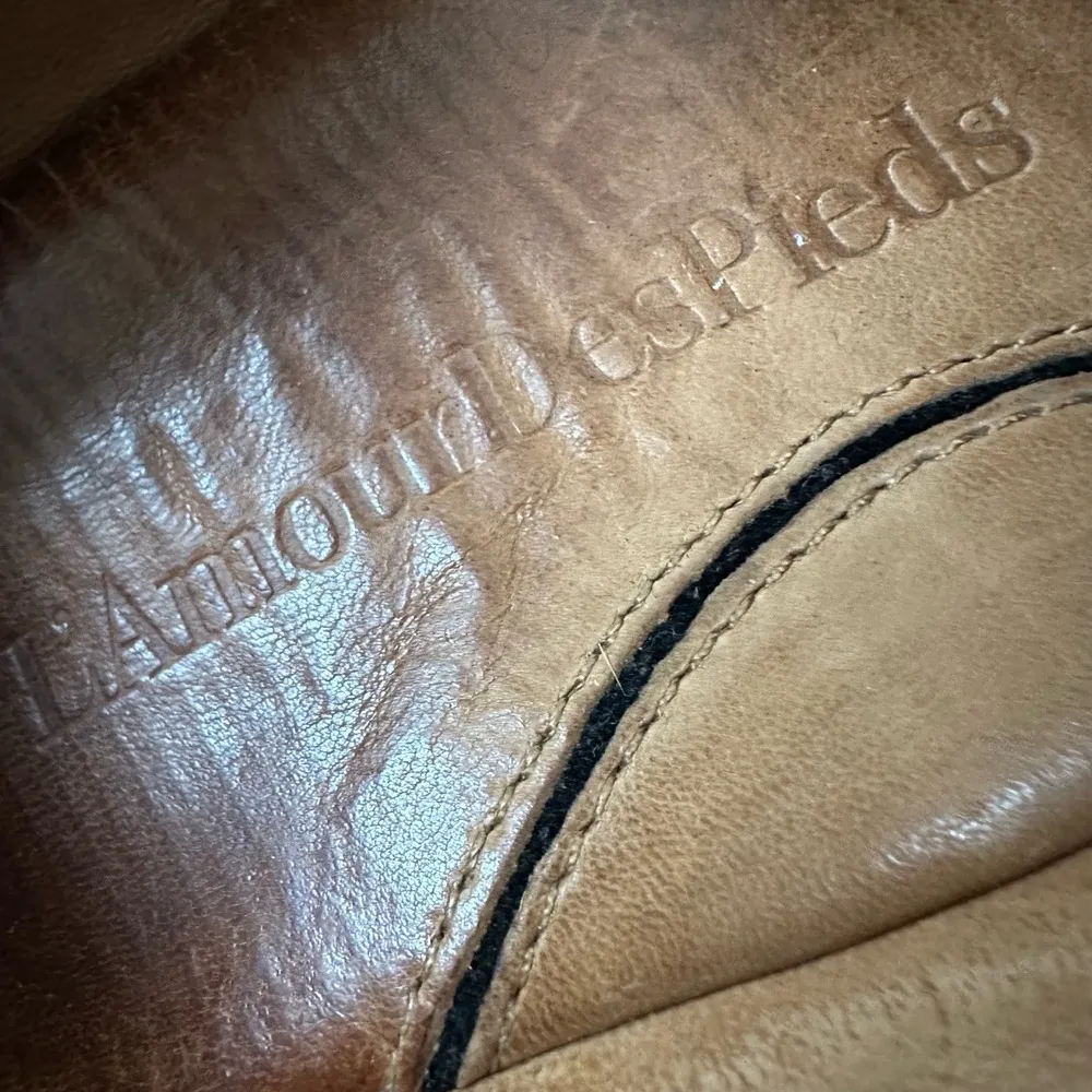 L'Amour Des Pieds Black Velvet Embroidered Loafers Size 6M - Image 5