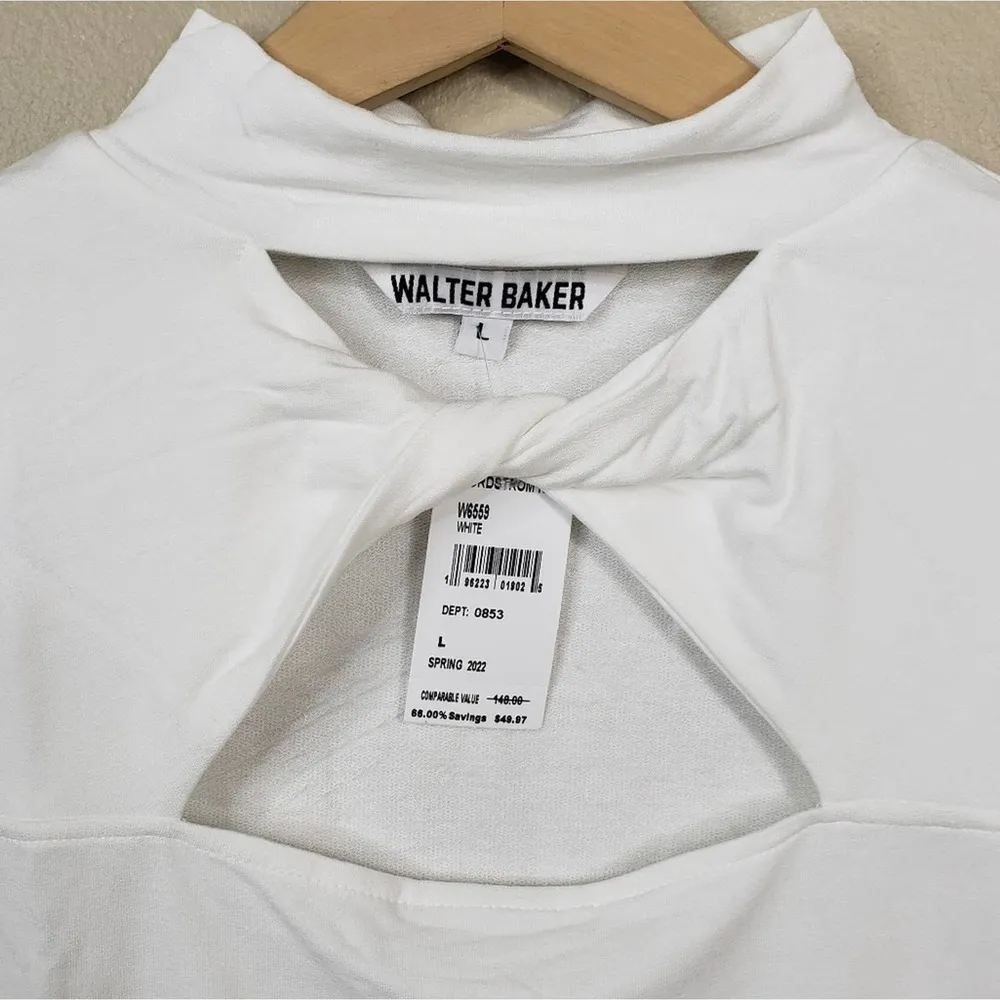 Walter Baker Womens Large Shelby Cut Out Top in White NEW - Image 8