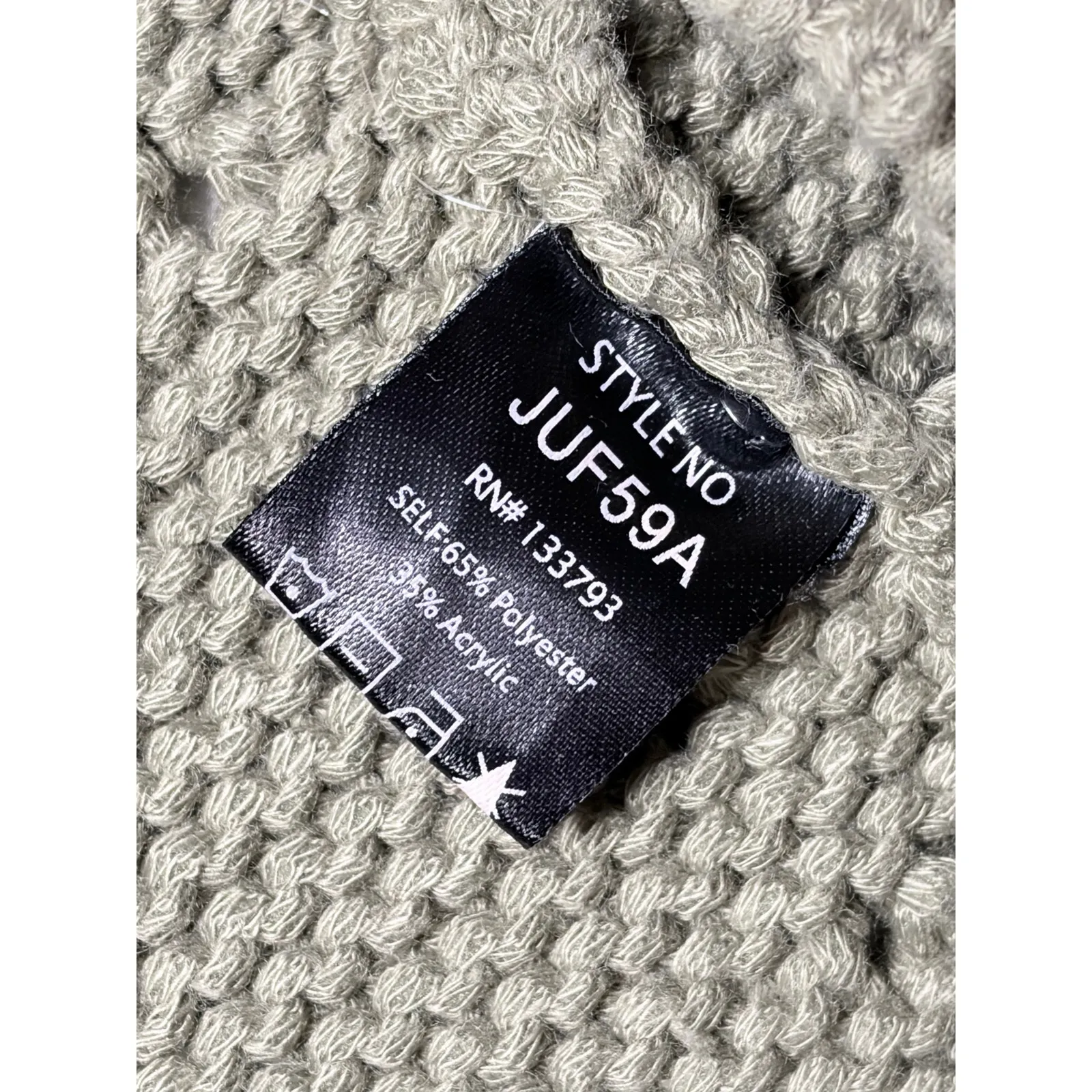 POL Olive Green Chunky Knit Cardigan Coat size Small - Image 5