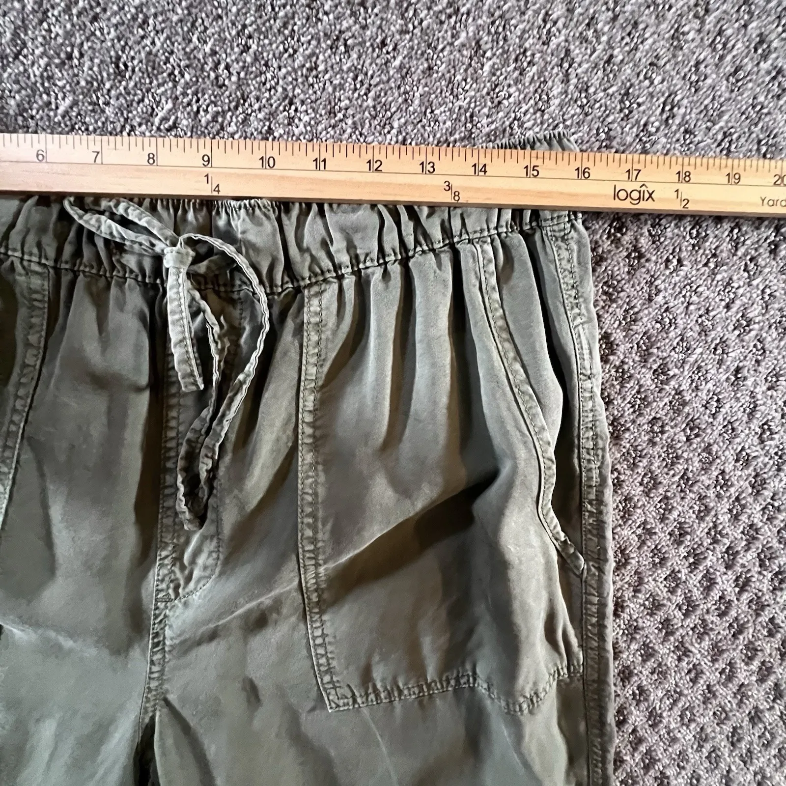 Sanctuary Women's XL Sage Green Tencel Jogger Pants Drawstring Elastic Cuff - Image 8