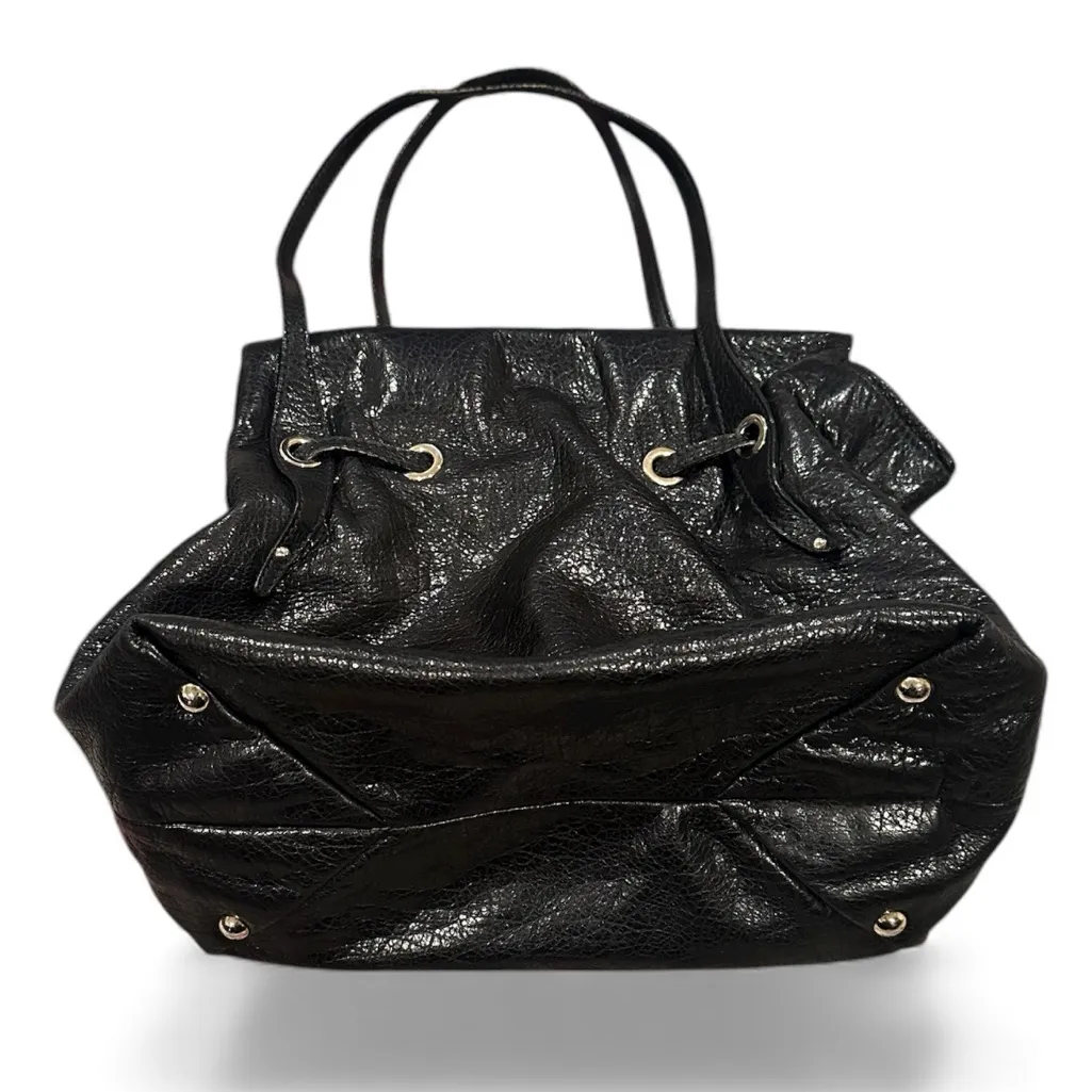 JIMMY CHOO BLACK SOFT LEATHER HANDBAG - Image 2