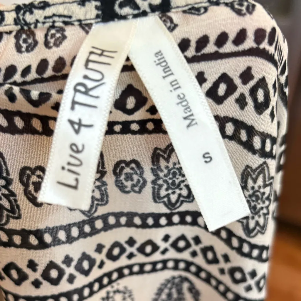 Elephant Print Open Front Kimono Boho Lightweight Cardigan S Live 4 Truth - Image 5