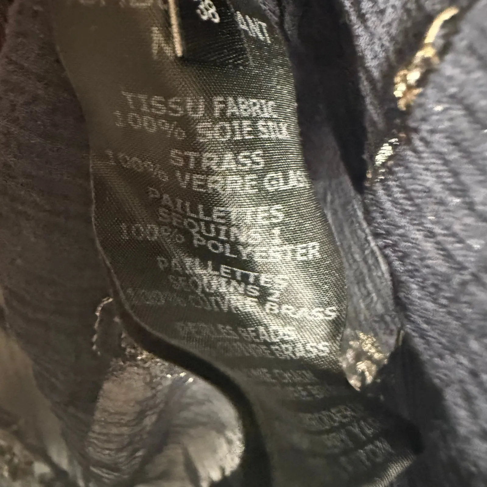 Isabel Marant Midnight Blue Embellished Sheer Silk Long Sleeve Blouse Size 6 - Image 11