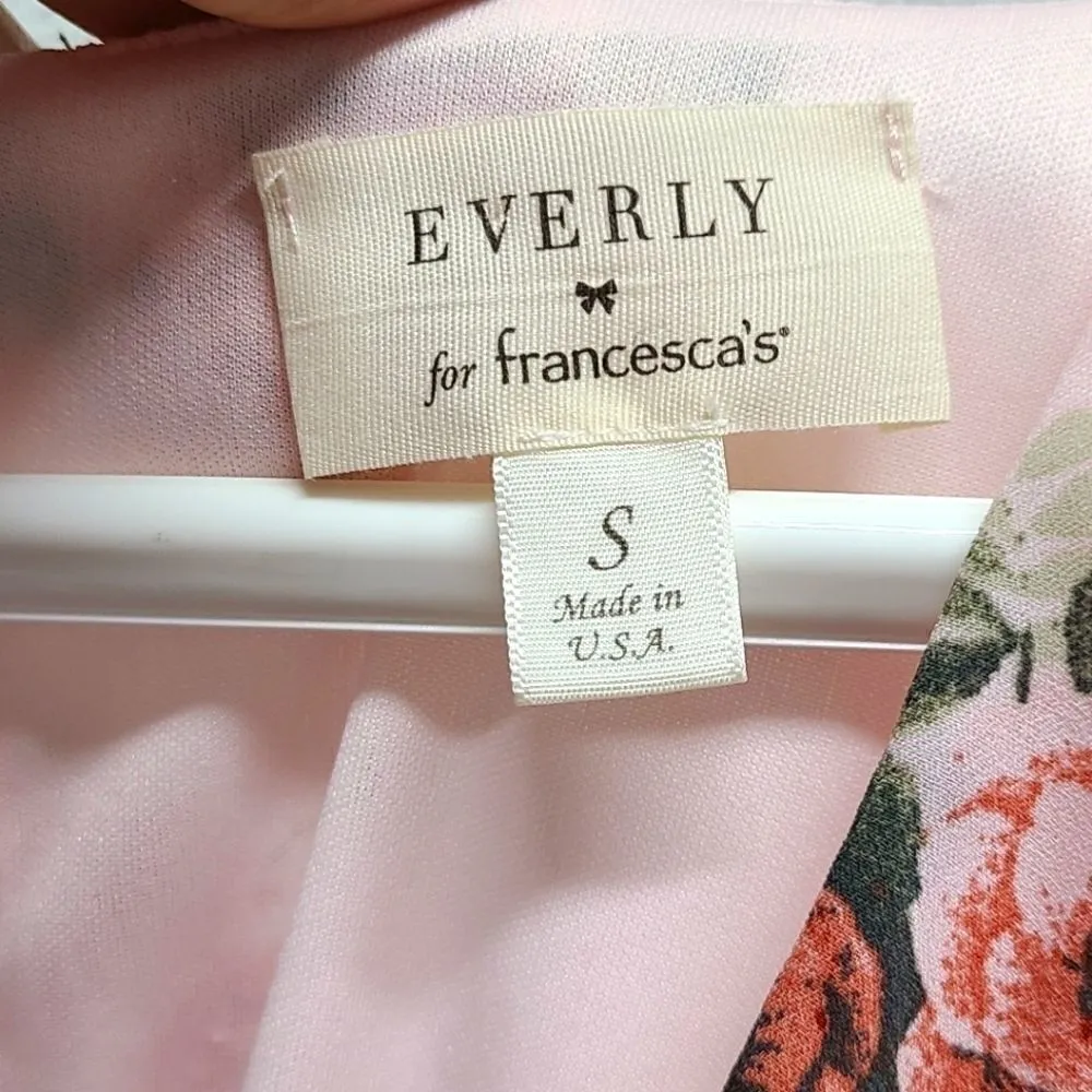 Everly for‎ Francesca's Pink Floral Wrap Romper S - Image 9