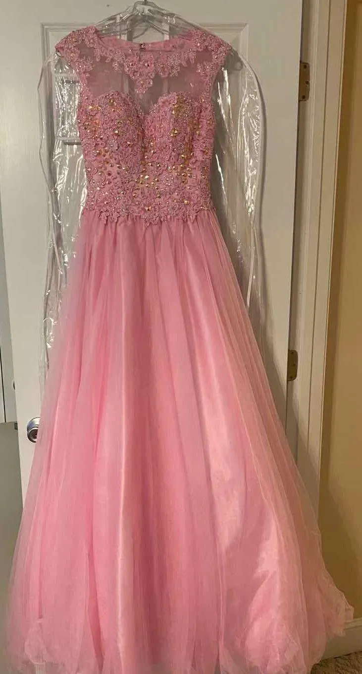 Angela & Alison Pink Ball gown  - Image 2