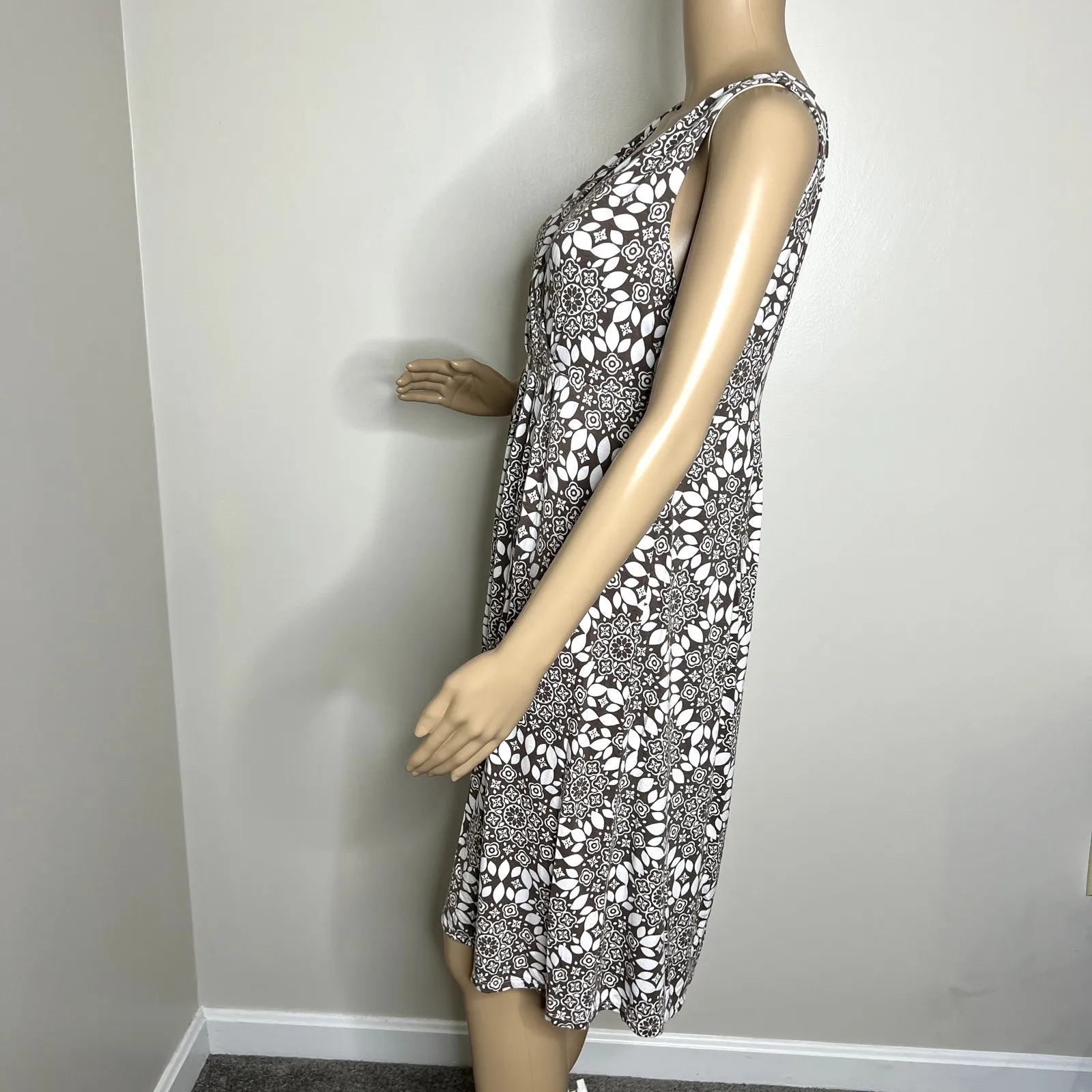 St John's Bay Brown Patterned Tank Dress - Image 2