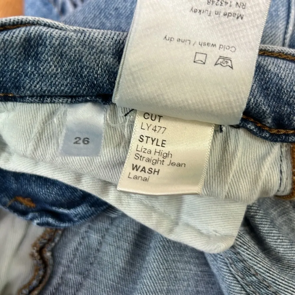 women’s Reformation Jean Liza high waist straight Jean wash lanai size 26 - Image 8