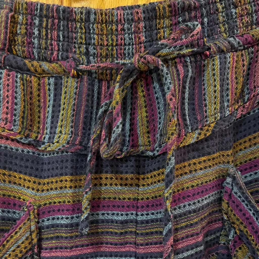 Free People Sweet Escape High Waist Harem Woven‎ Striped Pants Pouch Pockets XS - Image 8
