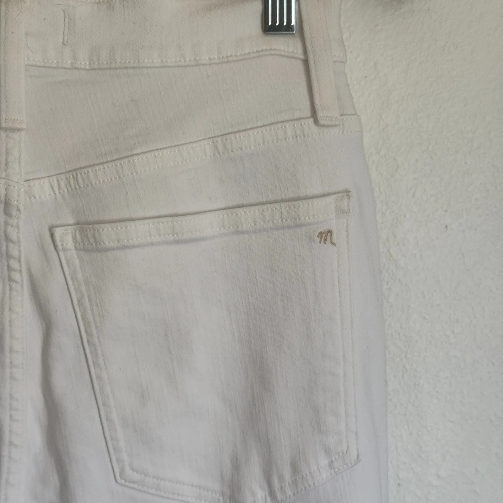 NWT Madewell Sz 26 High Rise Stovepipe Slim Straight Jeans Pure White NO664 - Image 7