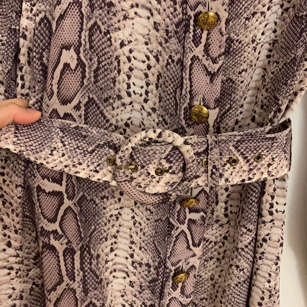 ZIMMERMANN Pussy-bow snake-print crepe de chine midi shirt dress - Image 6