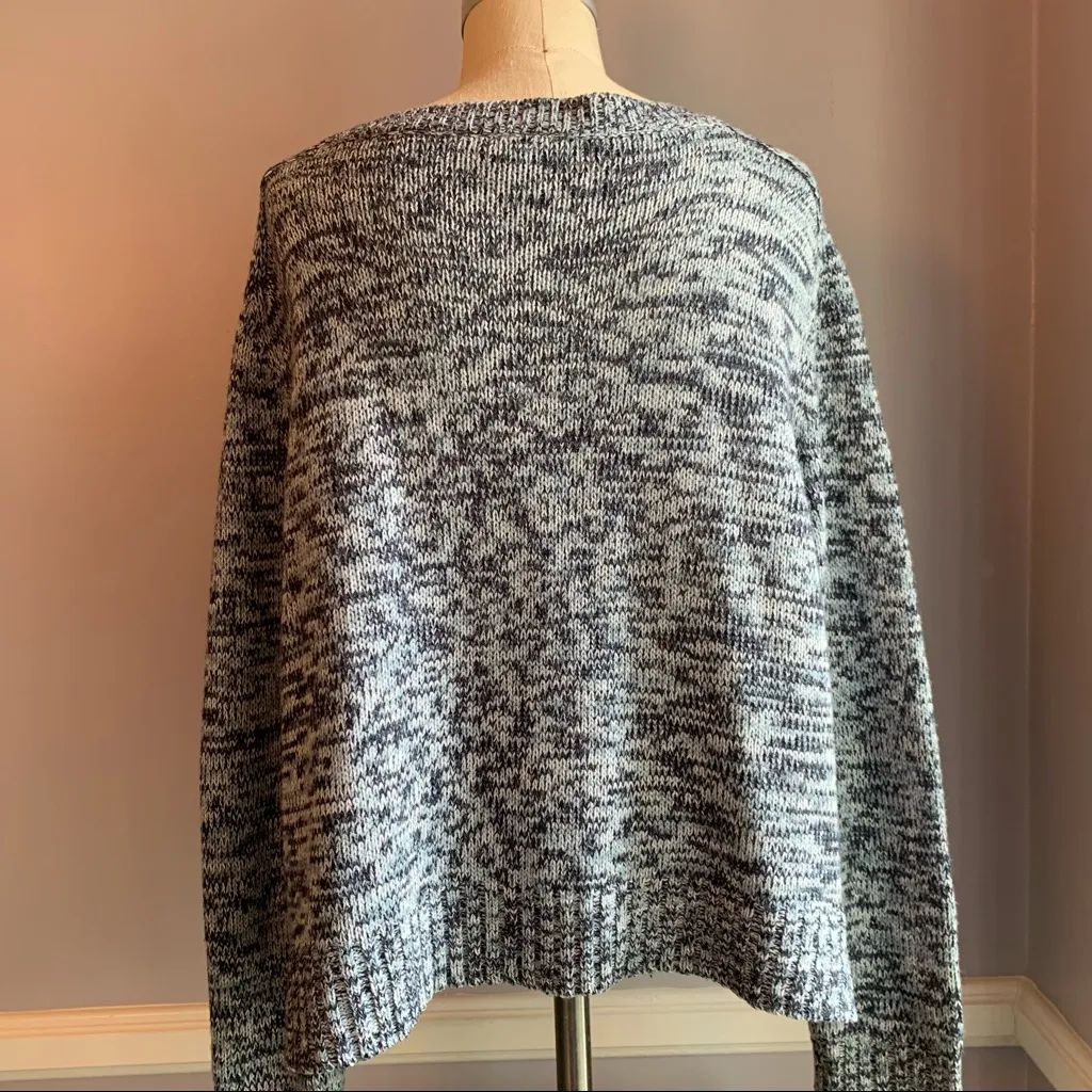 Divided by H&M blue marled cropped long sleeve sweater - Image 2