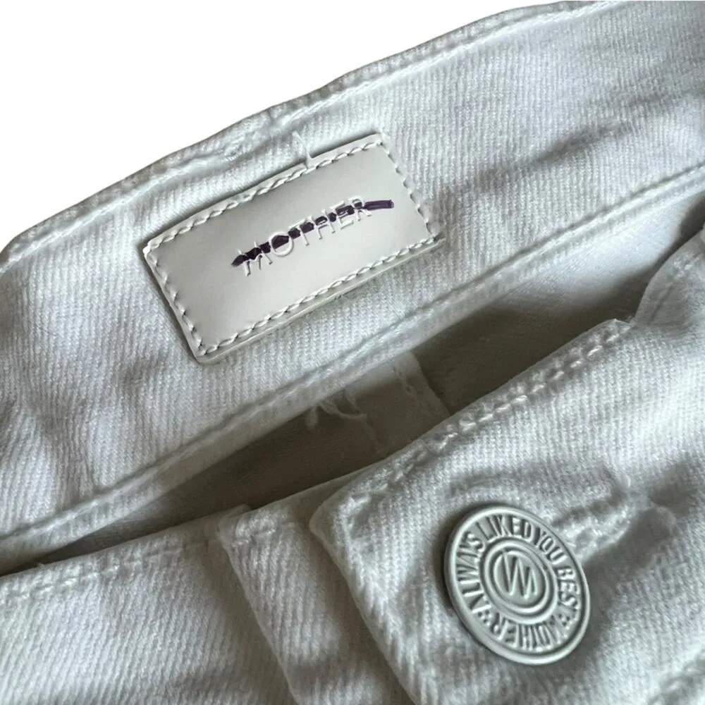 Mother Jeans Women’s The Mid Rise Dazzler Ankle White Fairest Of Them All Jeans Size 34 - Image 5