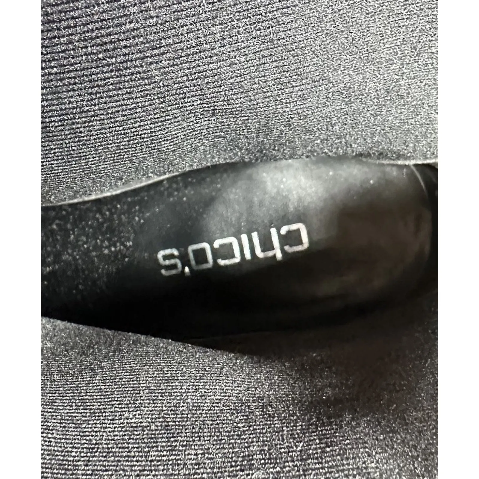 Chicos Boots Womens 10M Black Leather Quilted Mid Calf Zip Buckle Moto - Image 11