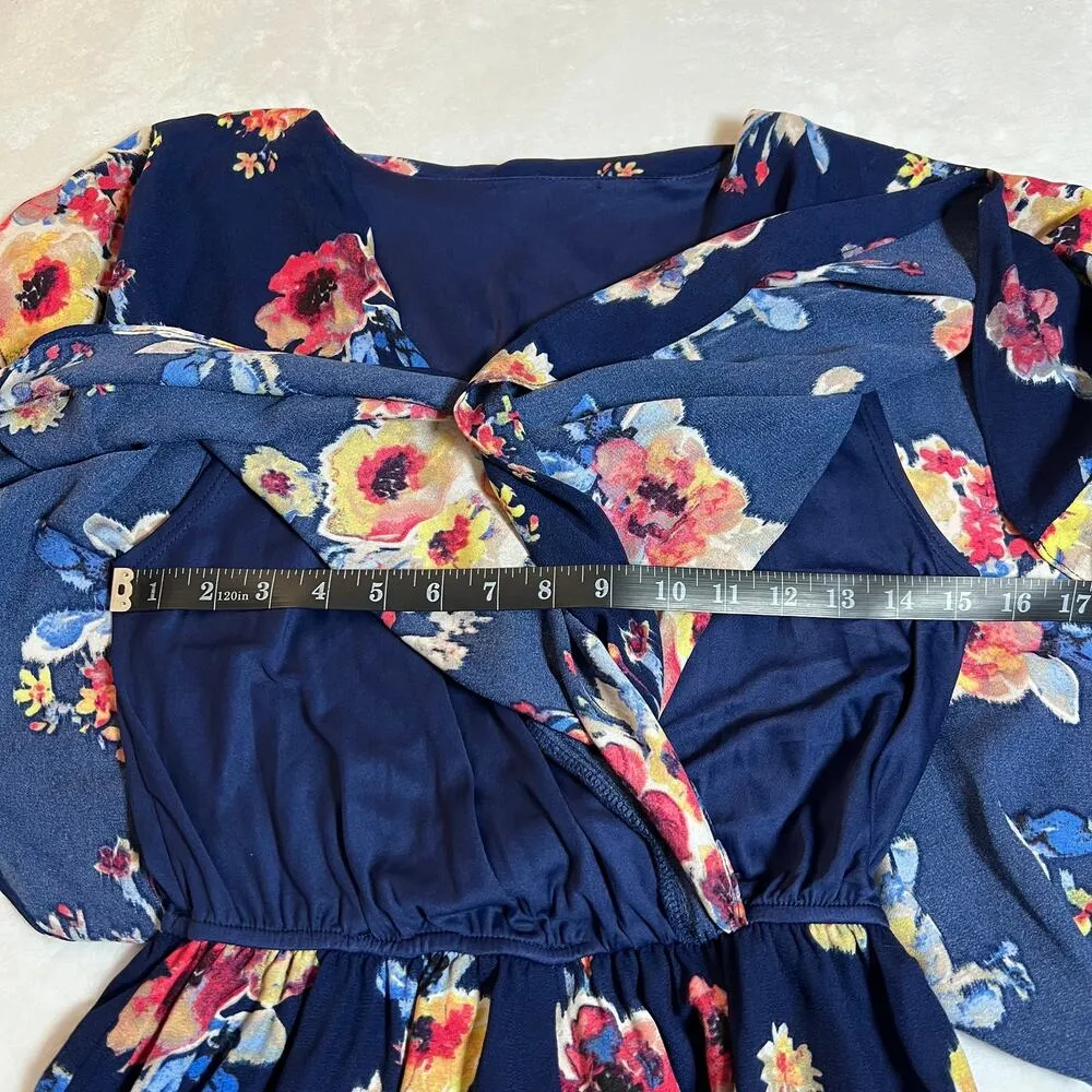 Women's Floral Print Flowy Playsuit Romper Size X - Image 5