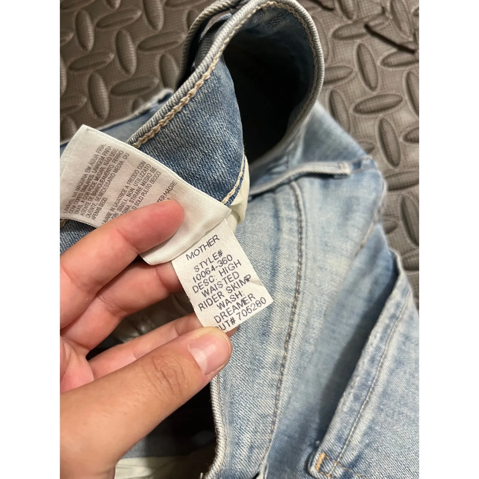 Mother High Waisted Rider‎ Skimp Dreamer Light/Pastel Blue Womens Size 26 - Image 10