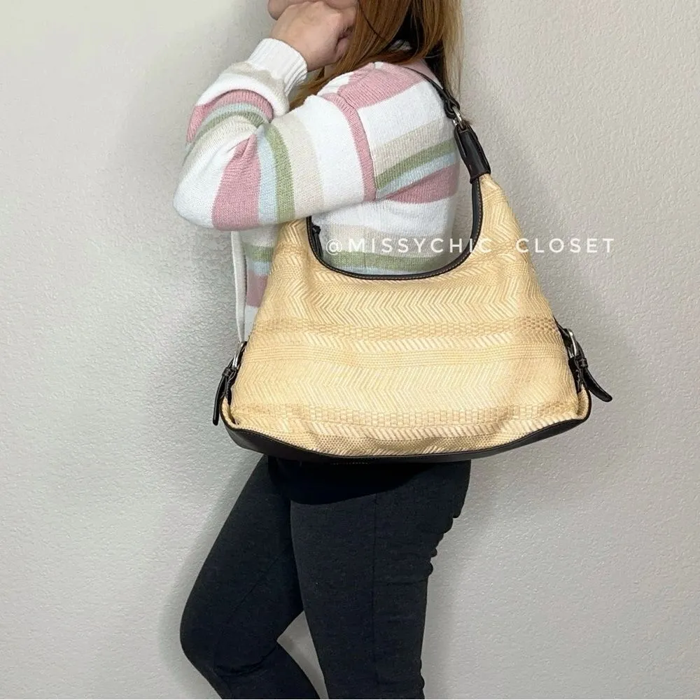 Worthington Linen Blend Woven Straw Summer Shoulder Bag - Image 3