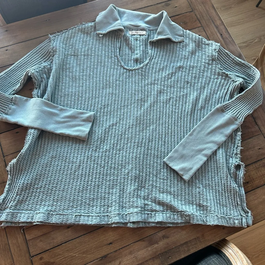 Free People We the Free Roman Waffle Knit Top - Image 5