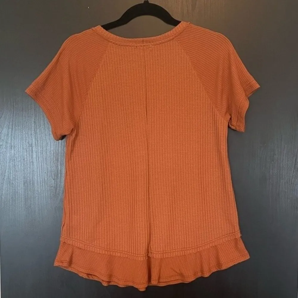 Love, Fire Juniors Orange Short Sleeve Waffle Knit Top Size M - Image 19