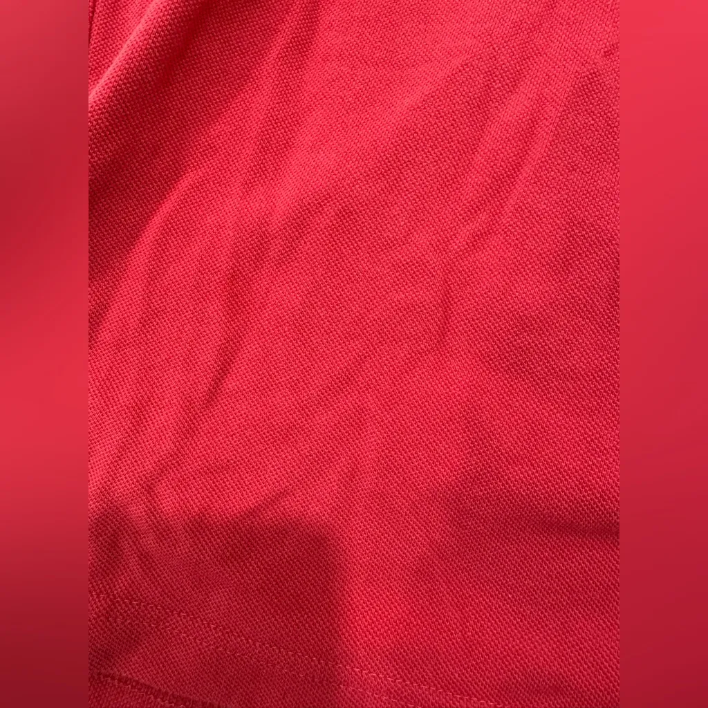 Burberry London Slim Fit Polo Shirt Womens Red Embroidered Logo Size Small - Image 7