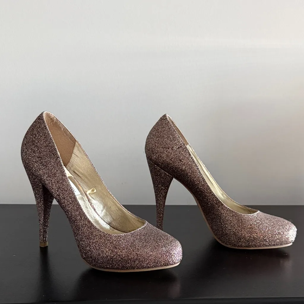 Steve Madden Glitter Heels Sz 6.5 - Image 3