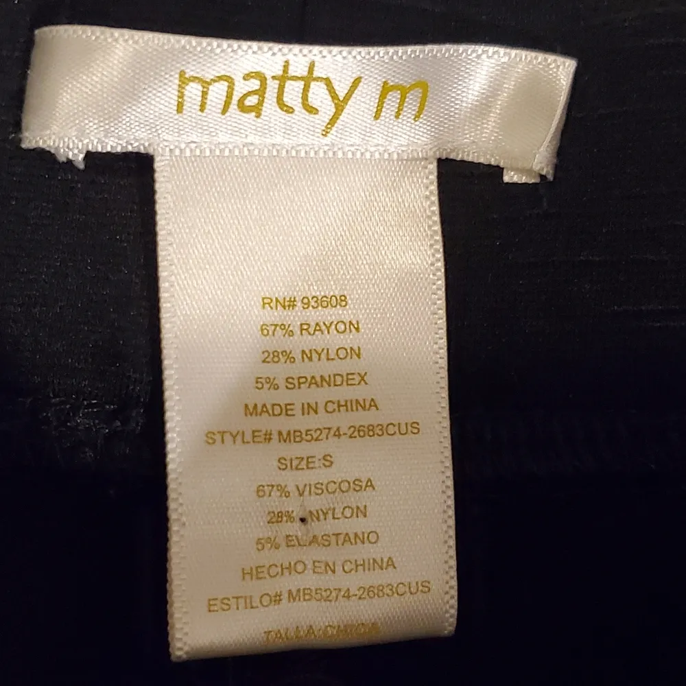 🔥SALE🔥Matty M Womens Black Slub Pointe Legging Pants S - Image 4