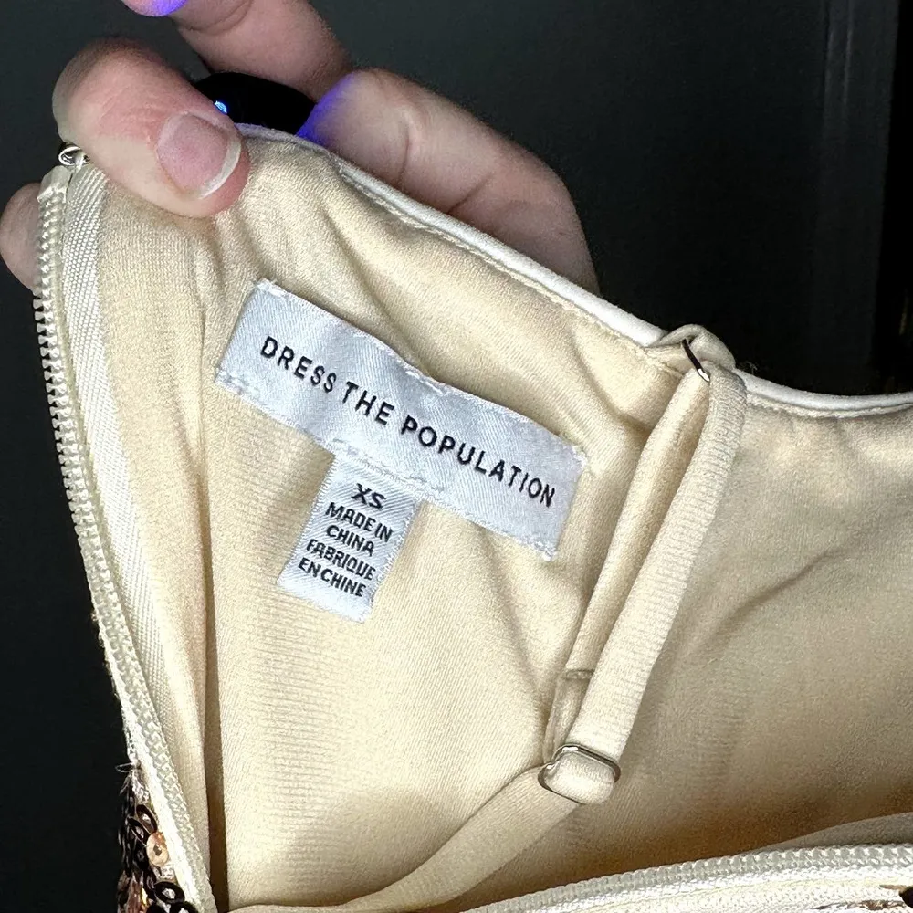 Dress The Population Sequin Bandage Style Multiple Strap Dress size Extra Small - Image 9