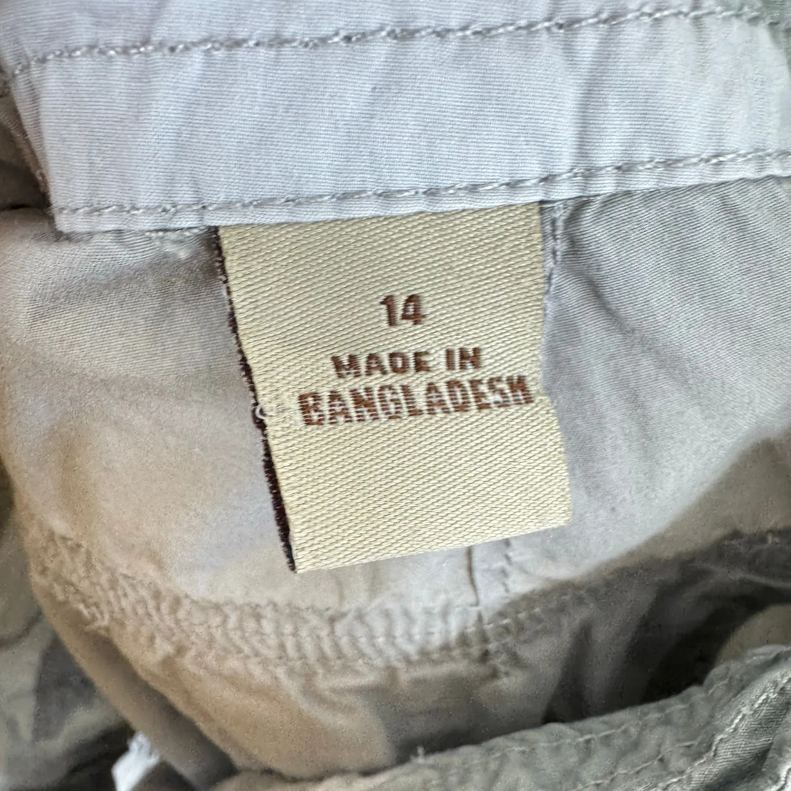 Natural Reflections 100% Cotton Tan Lightweight Capri Hiking Pants Size 14 - Image 6