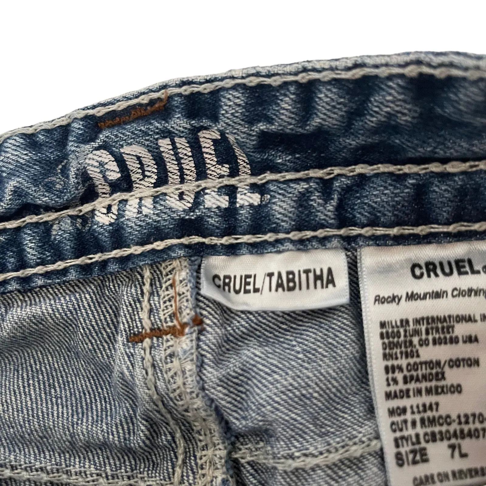 Cruel Girl Y2k Jeans 7 Tall Tabitha Straight Leg Long Flap Pocket Jeans Low Rise - Image 7