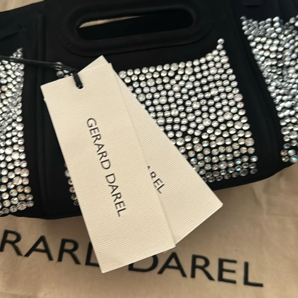 Crossbody bag in suede leather with strass - Image 7