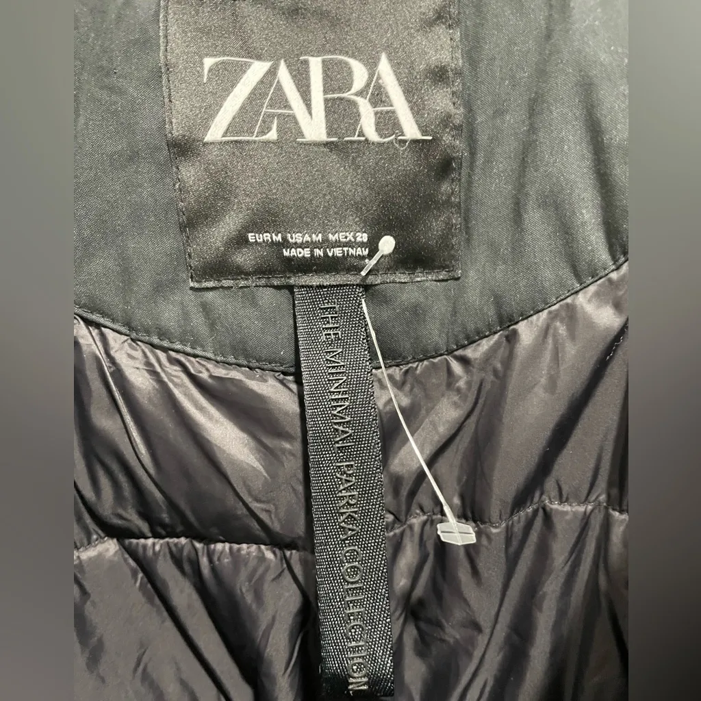 Zara The Minimal Parka Limited Edition Oversized Puffer Jacket Coat Size Medium - Image 9