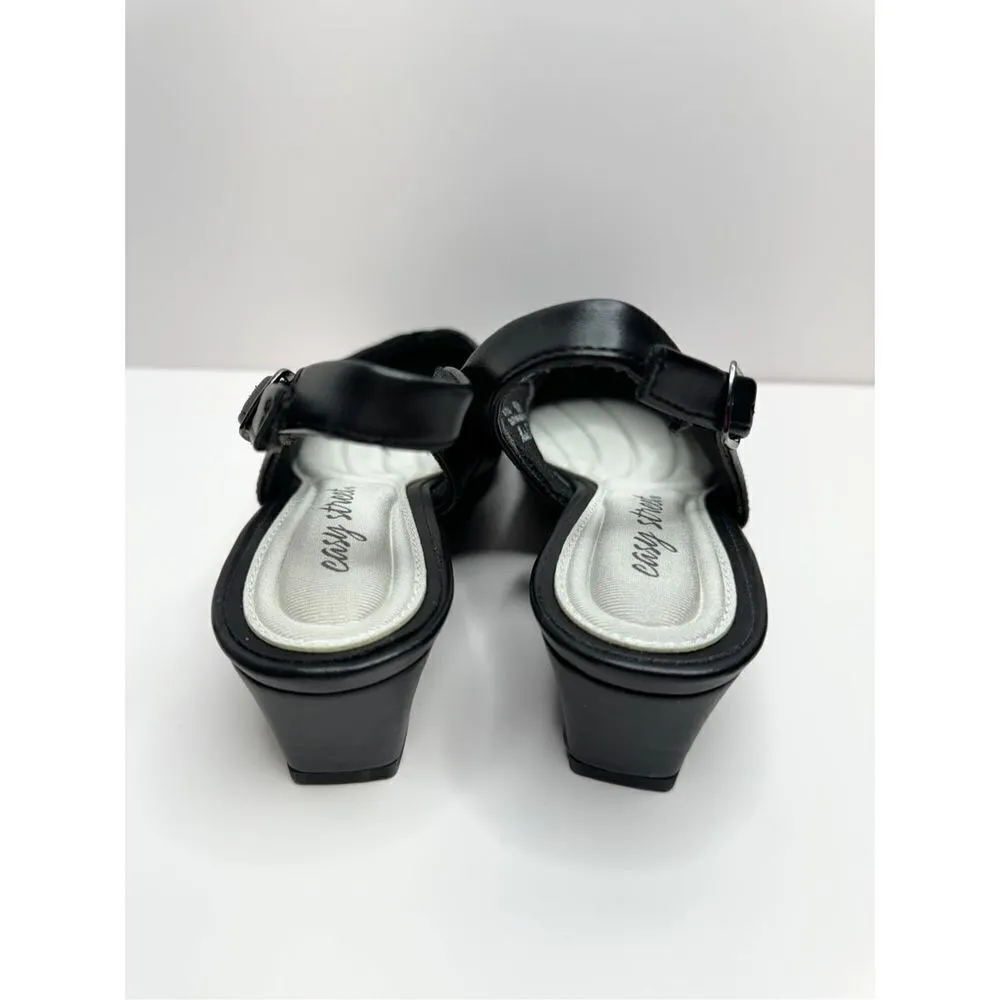 Easy Street Pumps‎ Womens Size 6.5 Black Slingback Block Heel Casual - Image 5