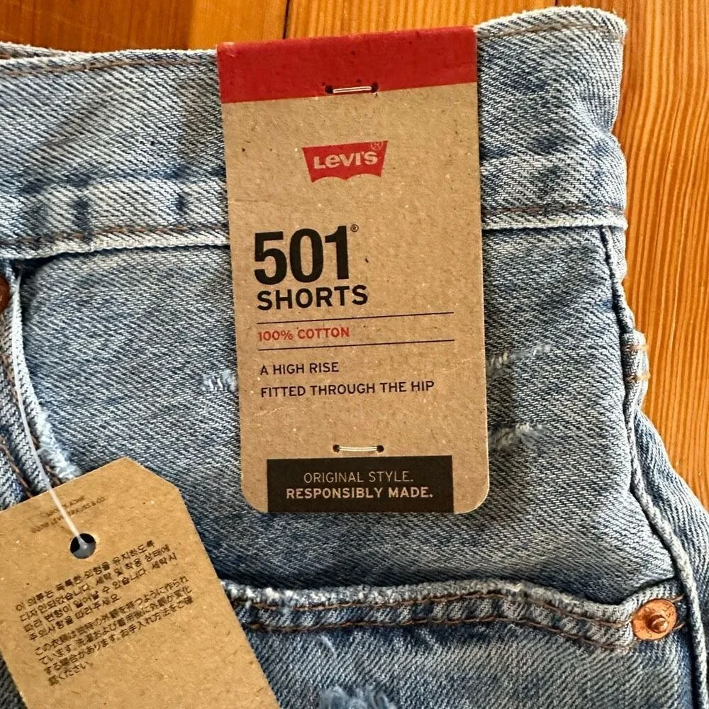 Levi’s 501 Cutoff Jean Shorts Size 31 NWT - Image 5
