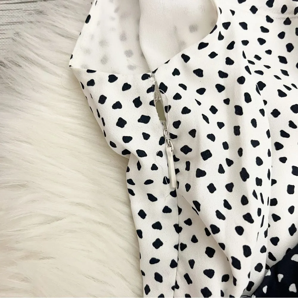 Mango  Wrap Contrasted Bodice Dress - Image 7