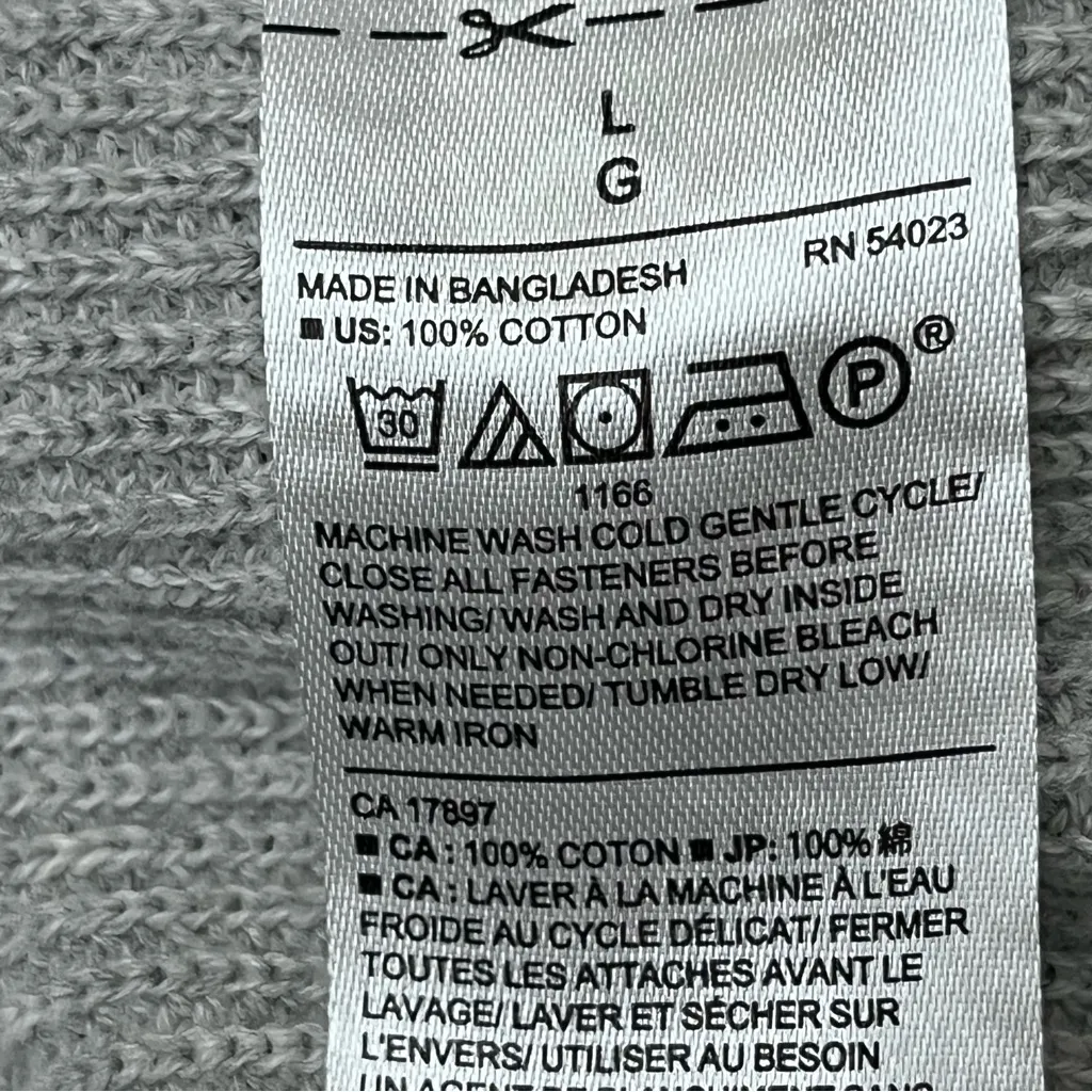 Banana Republic Gray Knit Longline Cardigan Sweater L | Preppy Old Money Capsule - Image 8