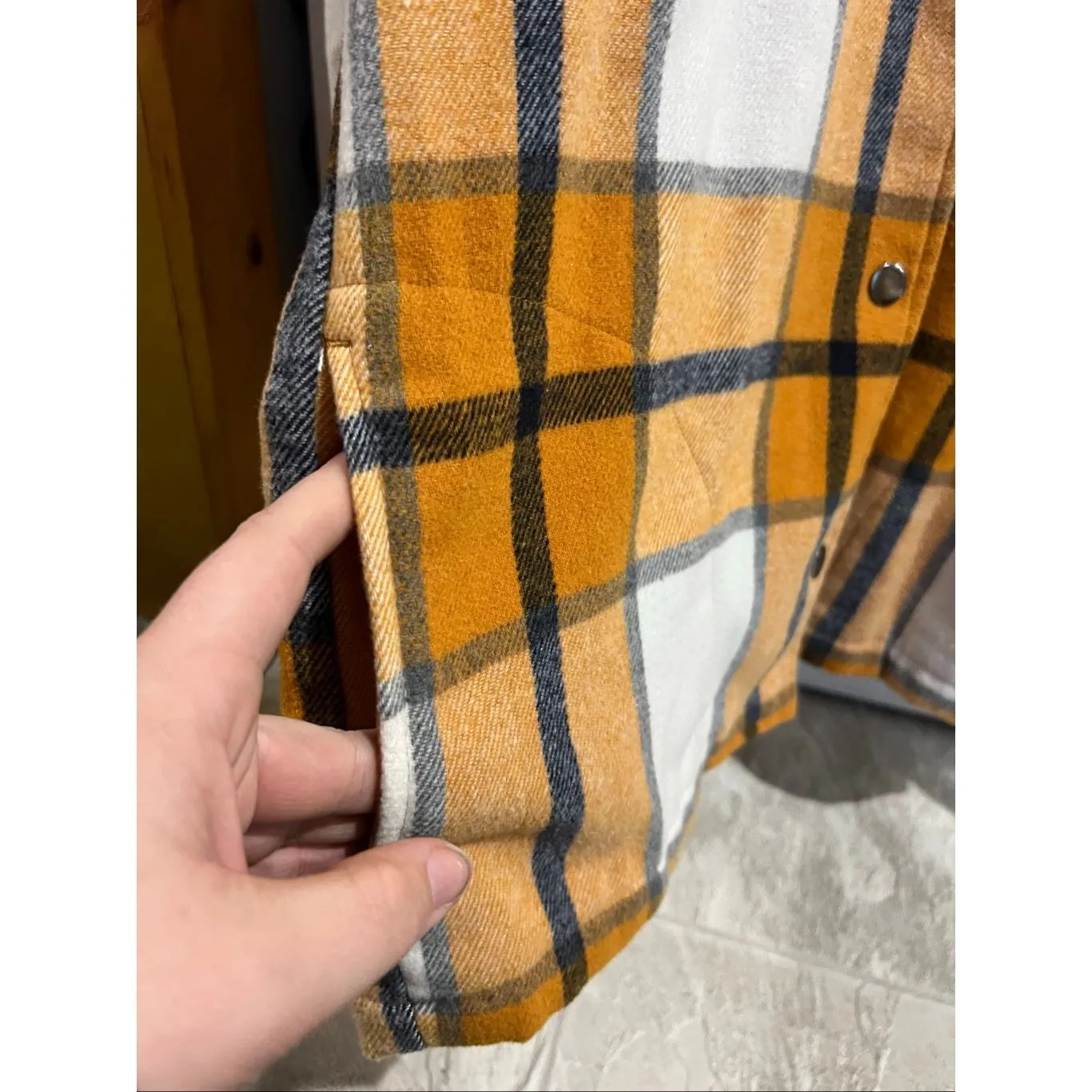 HFX Plaid Button Up Jacket Woman’s Size XS - Image 5