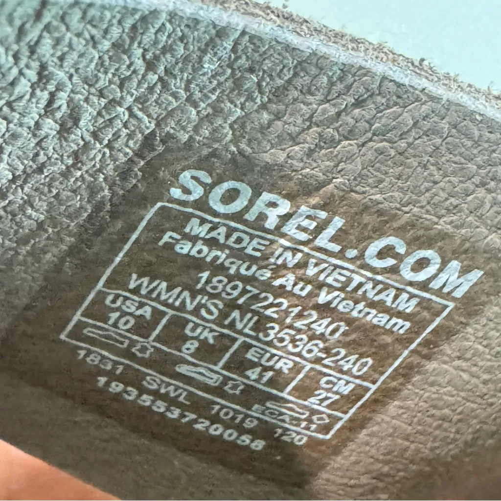 NWOT Sorel Ella II Sandal in Ash Brown/Metallic Silver Size 10 - Image 5