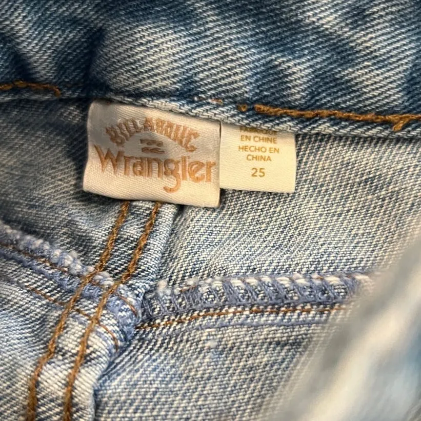 Billabong x Wrangler Patch Flare Jeans Size 25 Blue - Image 11
