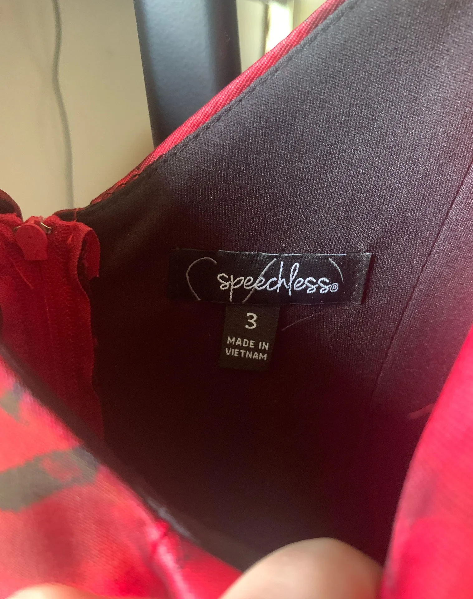 Red Flower Homecoming Dress  - Image 3