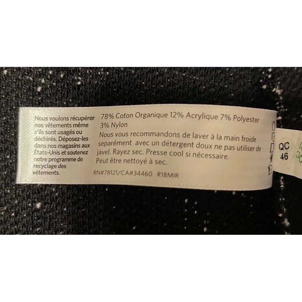 Eileen Fisher Organic Cotton Tweed Stand Collar JacketEasy Fit Mid Length 3X - Image 10