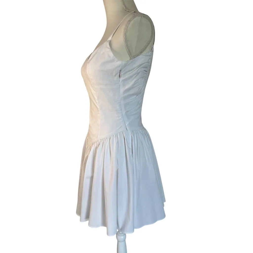 CAROLINE CONSTAS Orella Scoop Back Mini Dress in White X - Image 5