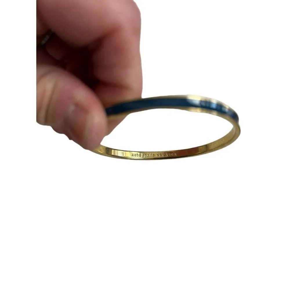 Kate Spade Bangle Bracelet True Blue And Gold Tone - Image 3