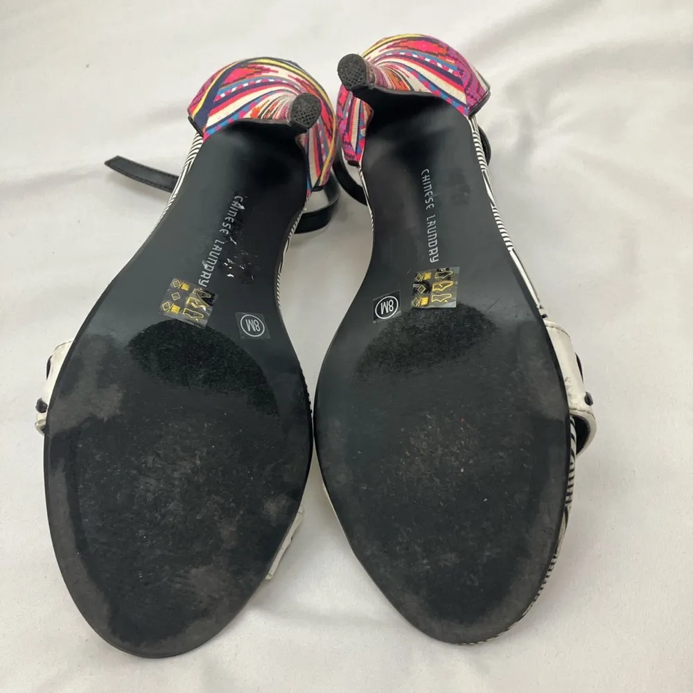 Chinese Laundry tribal print open toe pumps woman’s size 8 - Image 4