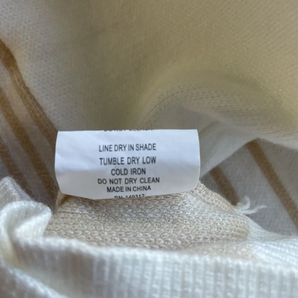 Indikah Women's M Pullover Sweater Striped Crewneck Long Ballon Sleeve Oversized - Image 14