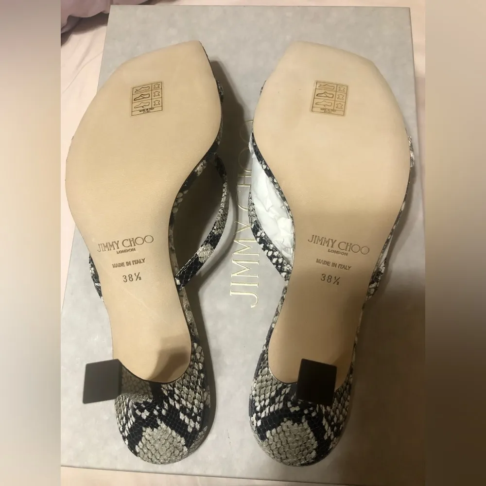 JIMMY CHOO Maelie 70 Leather Thong Sandals - Image 8