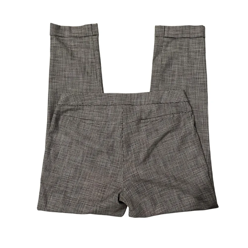 W by Worth Black White Herringbone Pattern Flat Front Cuffed Hem Slacks, Sz 4 - Image 6