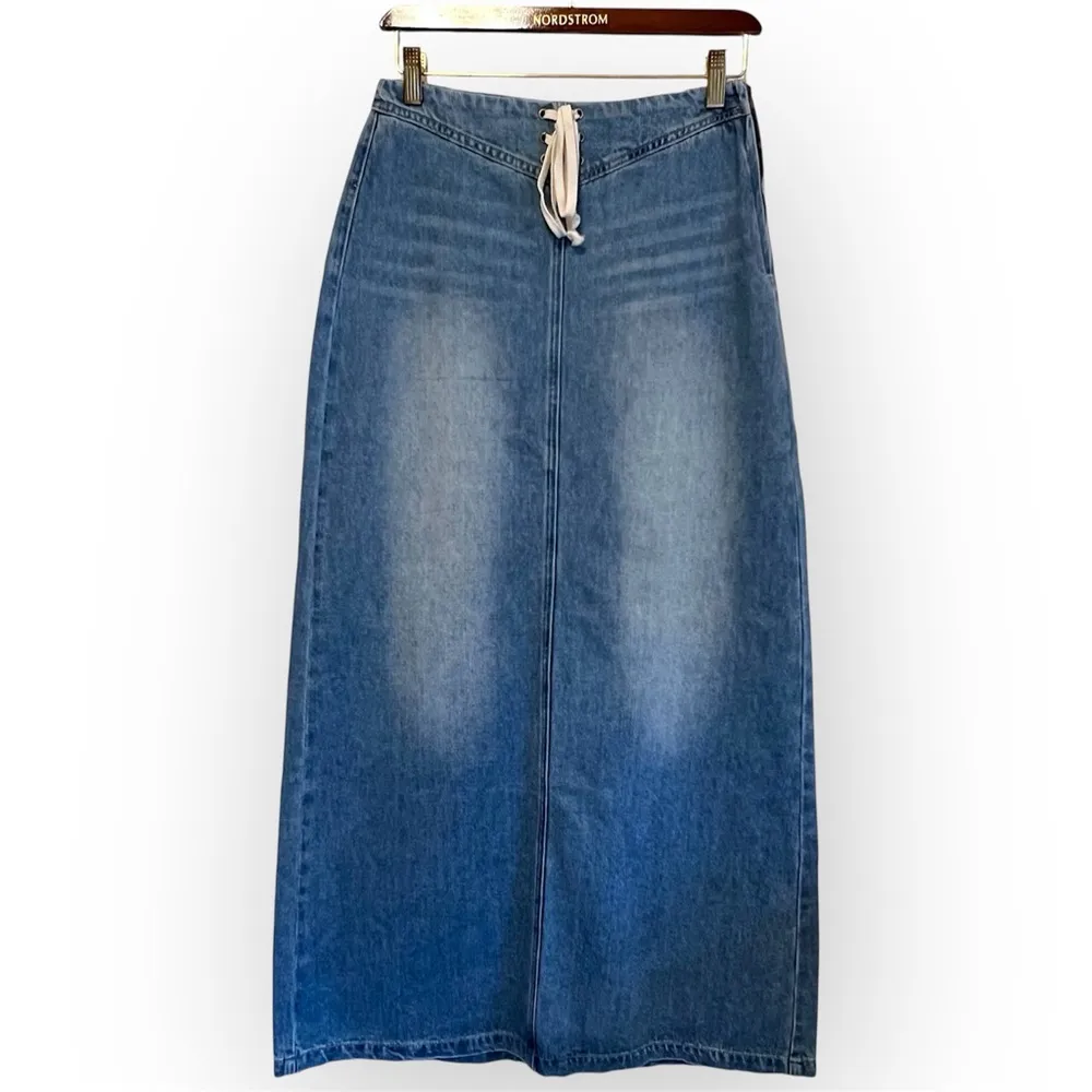 Maison Marguerite denim maxi skirt, medium wash, size M Blue - Image 7